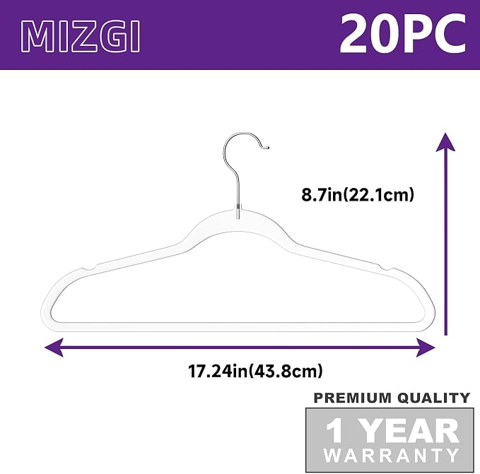 MIZGI 20 Pack Clear Plastic Hangers - Image 6