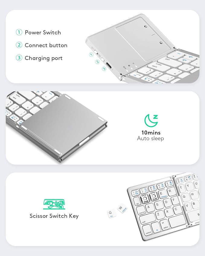 Samsers Foldable Bluetooth Keyboard - Image 6