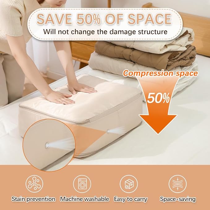 XL Ultra Space Saving Bags self compression organizer bags space saver bag - Image 2