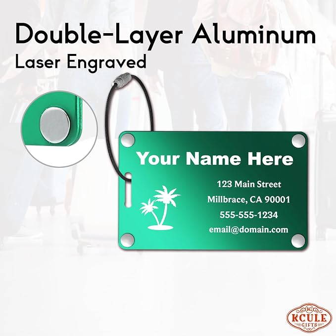Personalized Luggage Tags: Custom Metal Luggage Tags - Image 4