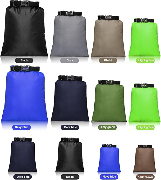 Shappy Waterproof Dry Bag Set 6 Sizes Lightweight Sacks and Long Adjustable - Image 3