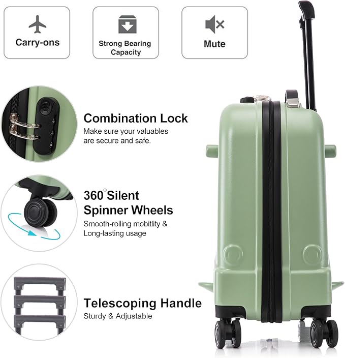 Apelila 22 inch Ride on Suitcase - Image 3