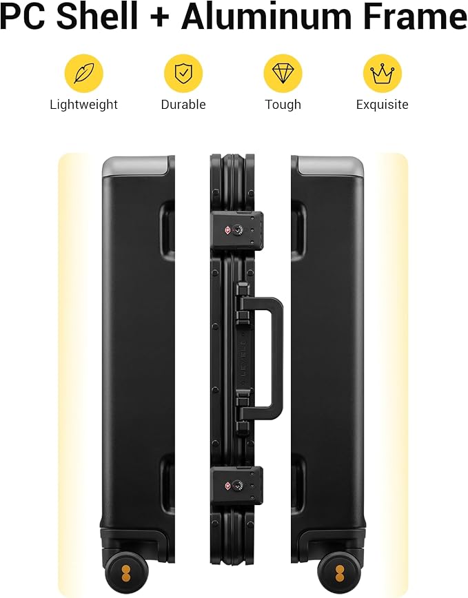 LEVEL8 Zipperless Carry On Suitcase Airline Approved - Image 3