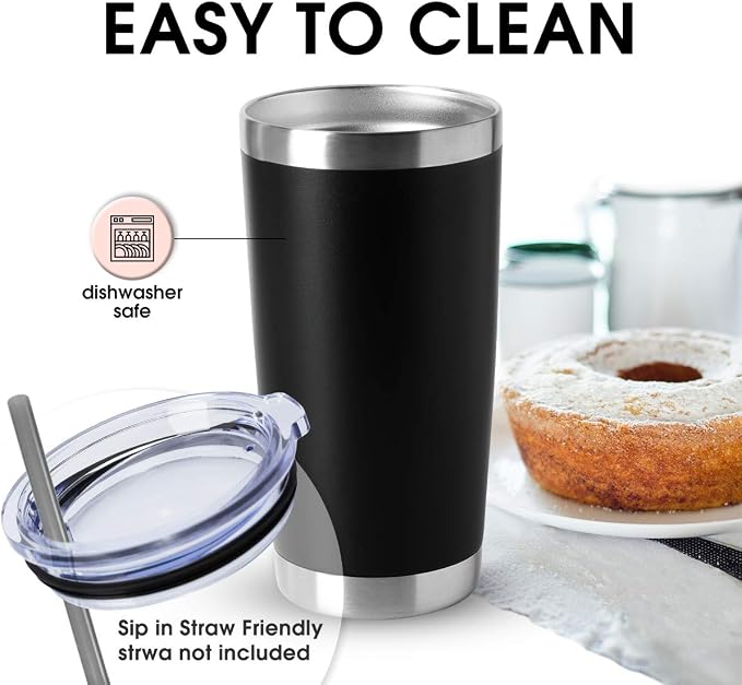HASLE OUTFITTERS 20oz Tumblers Bulk Stainless Steel Cups - Image 3