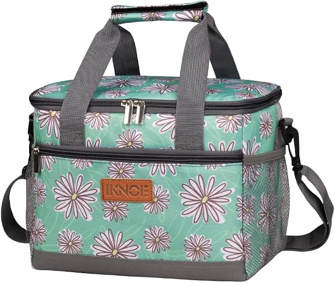 iknoe Large Foldable Cooler Bag, 8.5L Insulated Lunch Bag, Leakproof Lunch by Iknoe