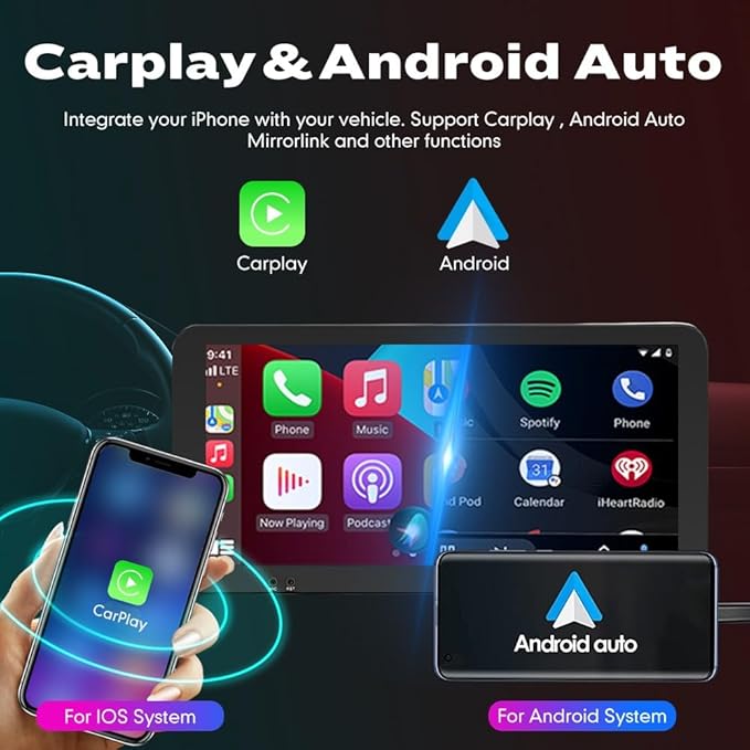 Kunfine CarPlay Android Auto Navigation Stereo GPS Radio Reverse Camera Display - Image 2