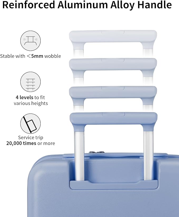 aji Expandable Top Open 24 Inch Checked Luggage - Image 7