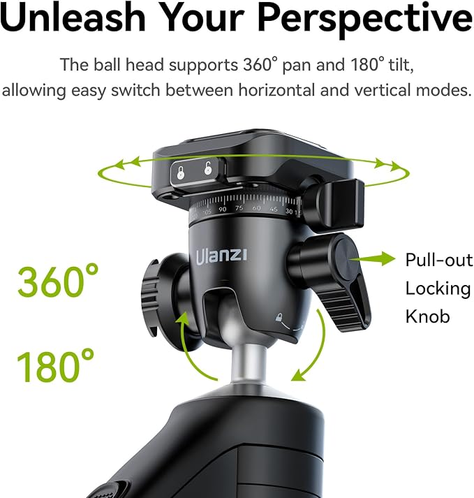 ULANZI TT38 Mini Tripod for Camera, One-Click Open Tabletop Camera Tripod Small - Image 4