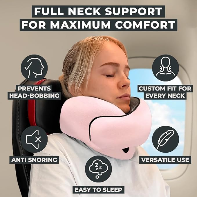 FlyHugz® Neck Travel Pillow | Memory Foam Neck Pillow - Image 2