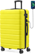 AnyZip Suitcase Hardside PC ABS Lightweight USB Luggage by YourBestTravelChoice