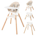 BABY JOY High Chair, 6 in 1 Convertible Wooden Highchair by BABYJOY
