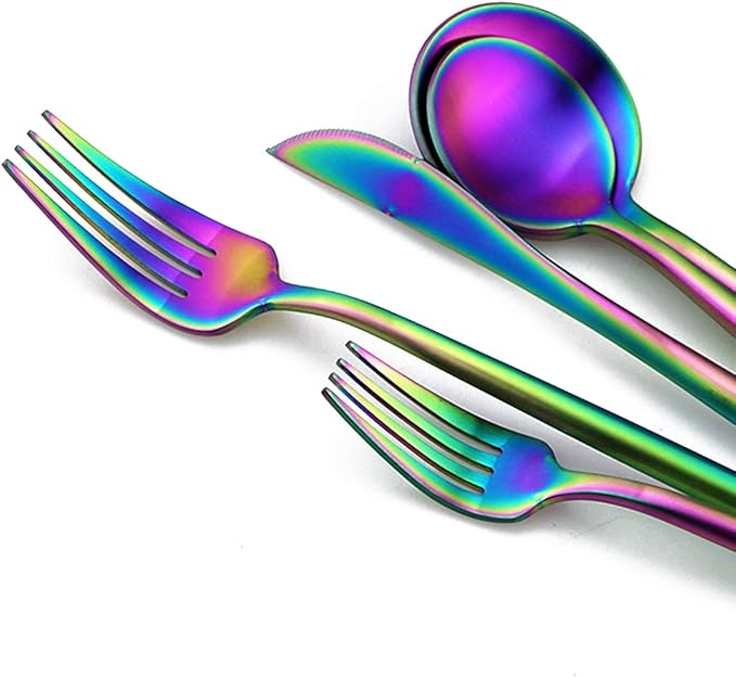 Gugrida 20-Piece 18/10 Stainless Steel Flatware Silverware, Luxury Dinnerware - Image 5