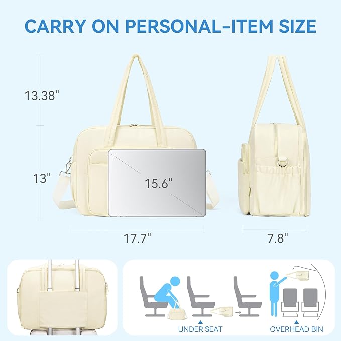 CLUCI Gym Bag for Women, Travel Duffle Bag Carry on Weekender Bags Puffer Tote - Image 6