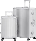 AnyZip Luggage Sets 2 Piece Aluminum Frame Carry On and Checked Suitcase PC ABS by YourBestTravelChoice