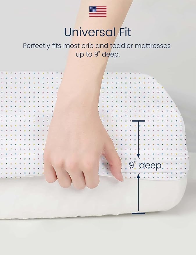 TotAha Premium Stretchy Crib Sheets-Hypoallergenic, Silky Comfort, Buttery Soft - Image 5