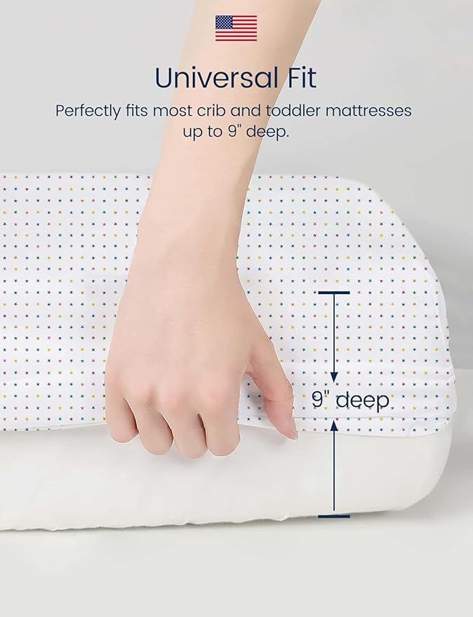 TotAha Premium Stretchy Crib Sheets-Hypoallergenic, Silky Comfort, Buttery Soft - Image 5