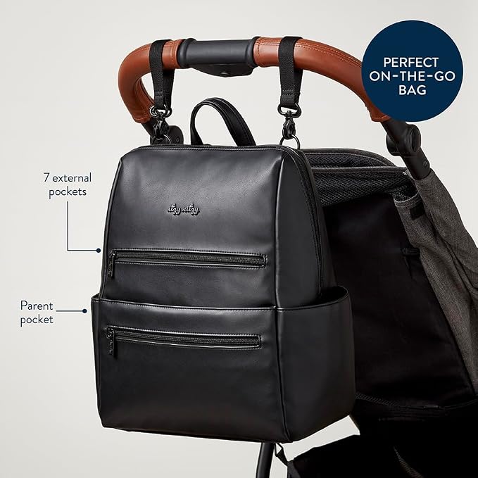 Itzy Ritzy Eras Diaper Bag Backpack – Large Capacity Sleek Daddy Diaper Bag - Image 5
