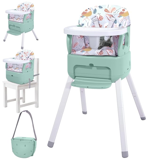 4 in 1 Portable Baby Highchair Convertible Highchair by BOSEDSANG