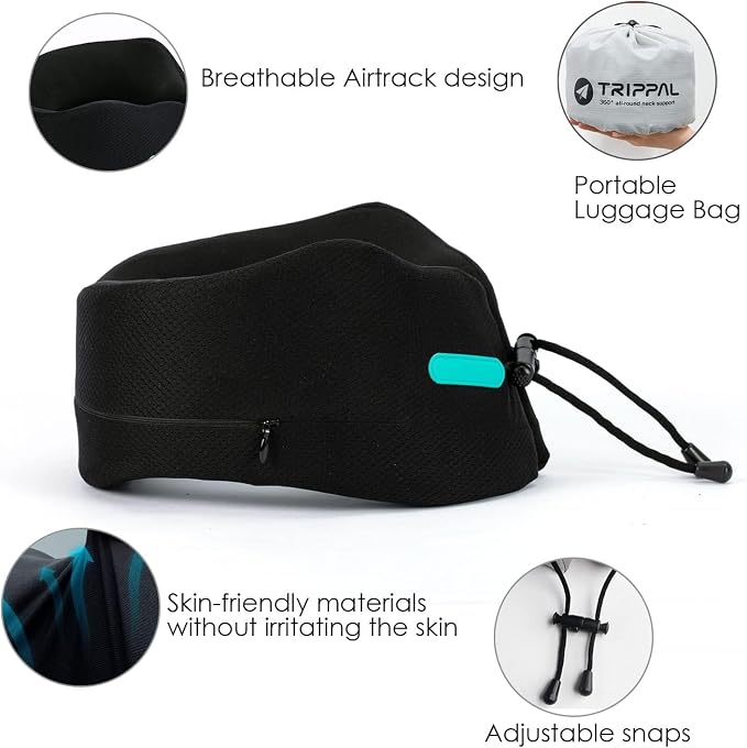 Travel Pillow, Super Neck Chin Head Support, Memory Foam, Neck Pillows - Image 5