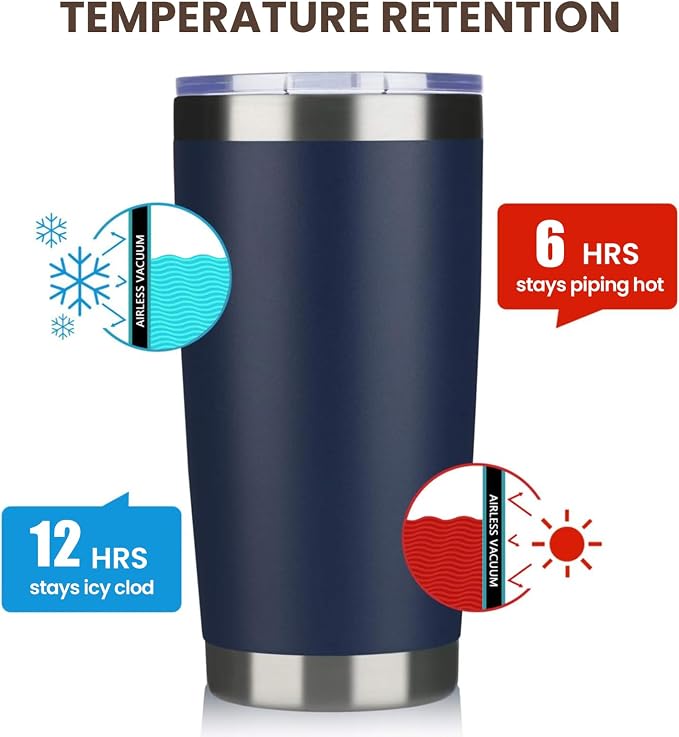 MEWAY 20oz Tumbler Cup Double Wall Vacuum Insulated Travel Mug Bulk, Stainless - Image 6