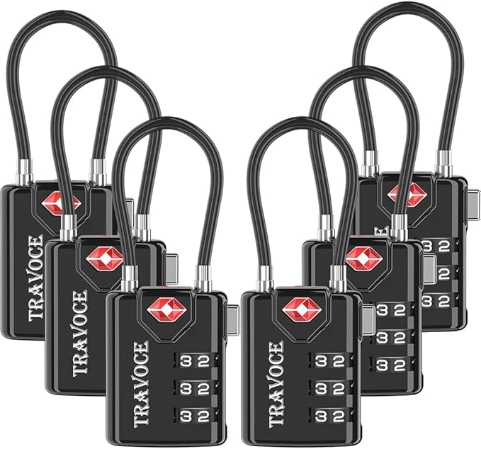 TSA Approved Luggage Locks, Travel Locks Which Also Work Great as Gym Locks by TRAVOCE