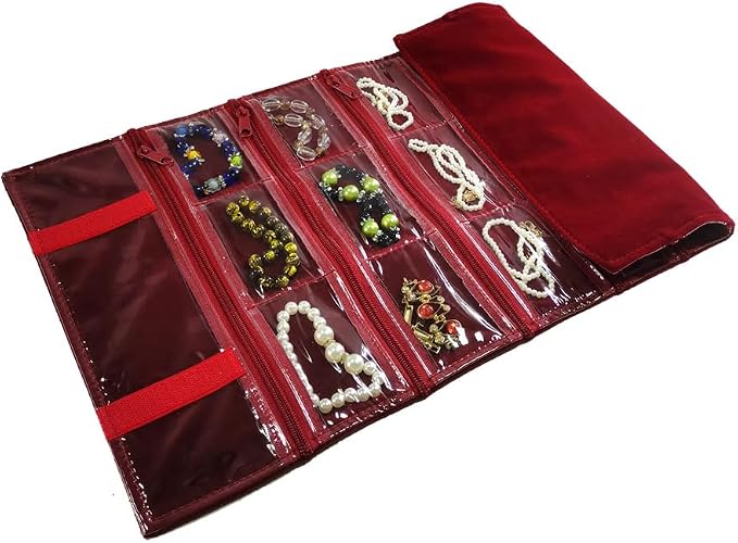 Travel Jewelry Roll Bag Portable Organizer Pouch - Image 2