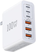 USB C Wall Charger Block, 100W GaN 6-Port QC+PD3.0 Charging Station Type C Fast by Dulums