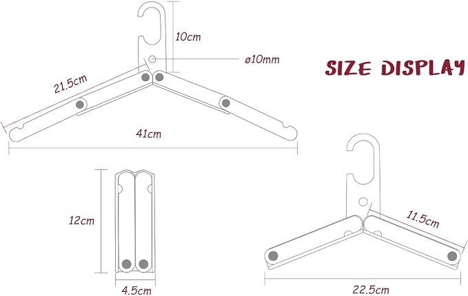 Hikeman Travel Hangers Metal Heavy Duty Folding Hangers - Image 4