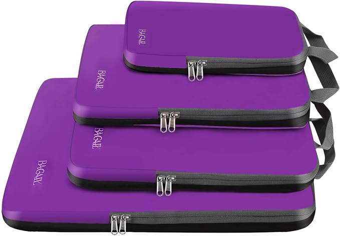 BAGAIL 4 Set/6 Set/8 Set Compression Packing Cubes Travel Accessories by BAGAIL