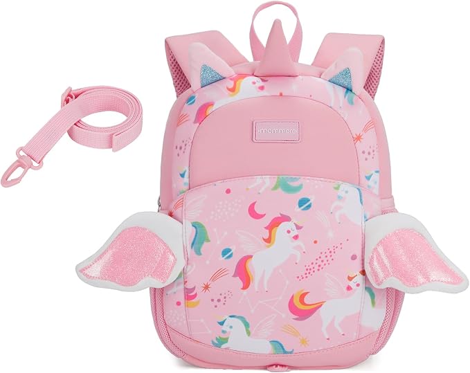 mommore Toddler Backpack for Girls 2-4 Neoprene Unicorn Backpack by mommore