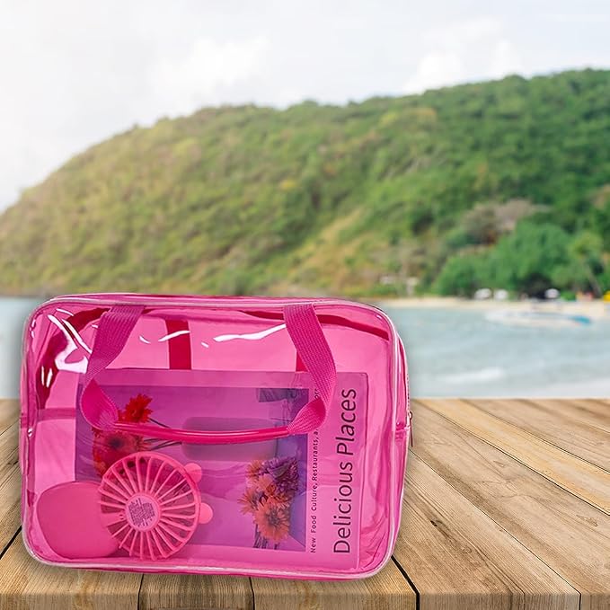 Travel Clear Waterproof PVC Bag, Toiletry Carry Pouch Makeup Artist Bag - Image 4