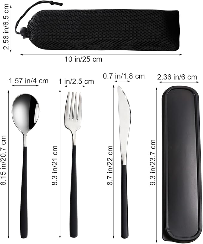 VANRA 3-Piece Portable Travel Utensils Set - Image 7