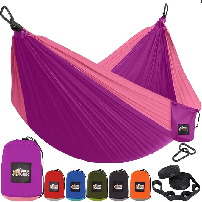 GORILLA GRIP Durable Portable Camping Hammock, Holds 500lbs by GorillaGrip