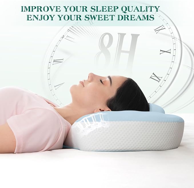 Cervical Pillow for Neck and Shoulder Support, Ergonomic Memory Foam Contour - Image 4