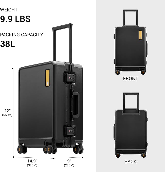 LEVEL8 Zipperless Carry On Suitcase Airline Approved - Image 9
