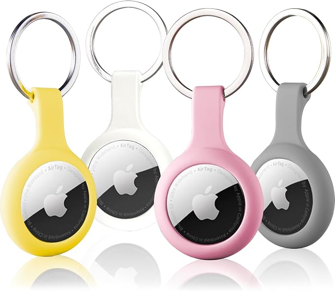 ThingsBag Apple AirTags 4 Pack Case Keychain Silicone Apple Air Tags Holder - Image 6