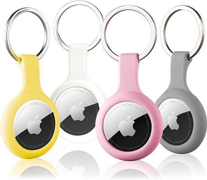 ThingsBag Apple AirTags 4 Pack Case Keychain Silicone Apple Air Tags Holder by ThingsBag