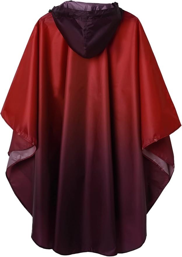 SaphiRose Rain Poncho Jacket Coat Hooded - Image 2