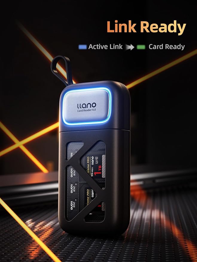 llano 2-in-1 High-Speed SD/Micro SD Card Reader Adapter, Holder Case, Built-in - Image 6
