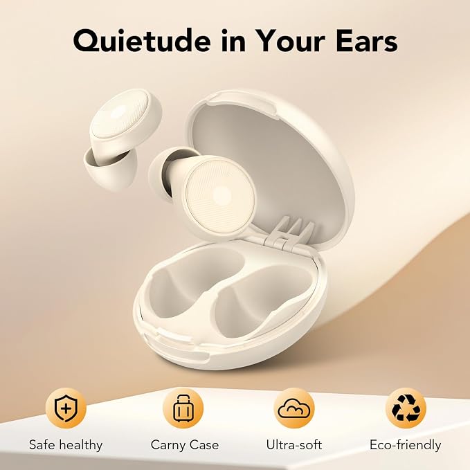 Ear Plugs for Sleeping Noise Cancelling -45dB, Soft and Reusable Silicone - Image 3