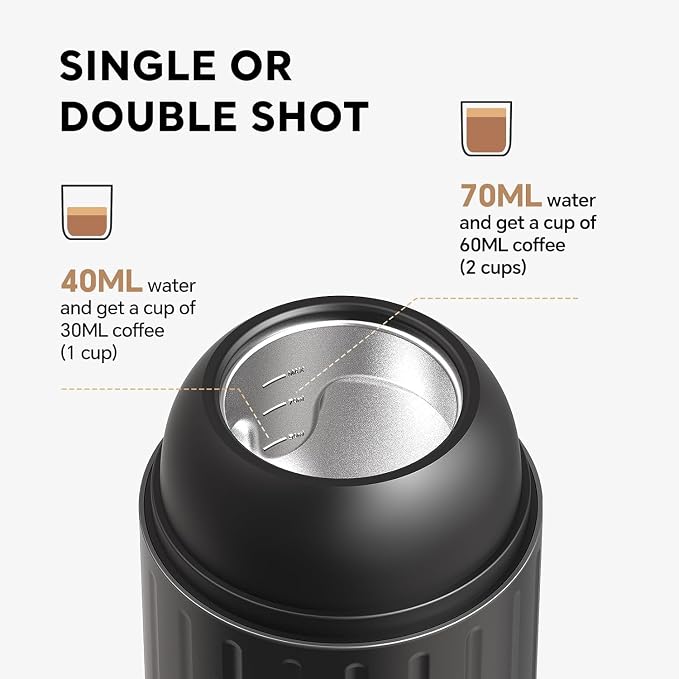 Portable Coffee Maker Travel Espresso Machine 120W Red Color, 19 Bar Pressure - Image 6