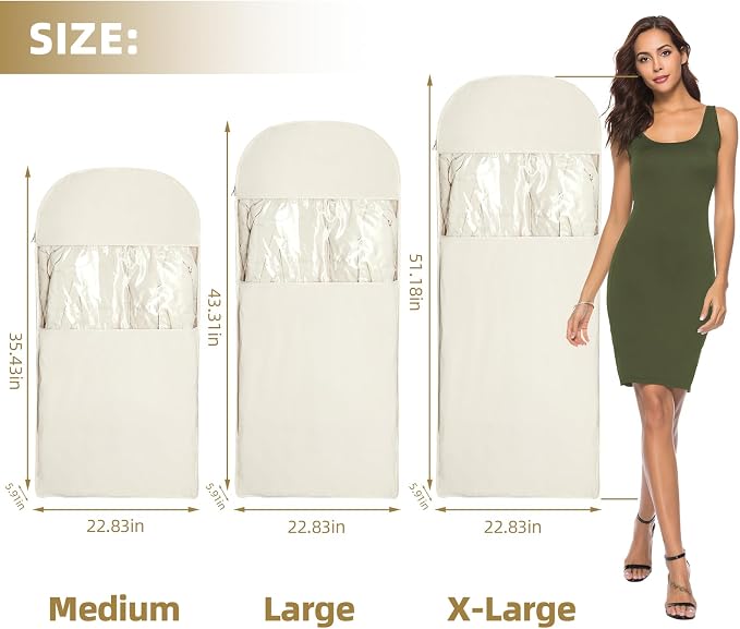 3 Packs Space Saving Garment Bag - Image 2