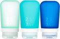 humangear GoToob+ 3-Pack | Refillable Silicone Travel Bottle | Locking Lid | by humangear
