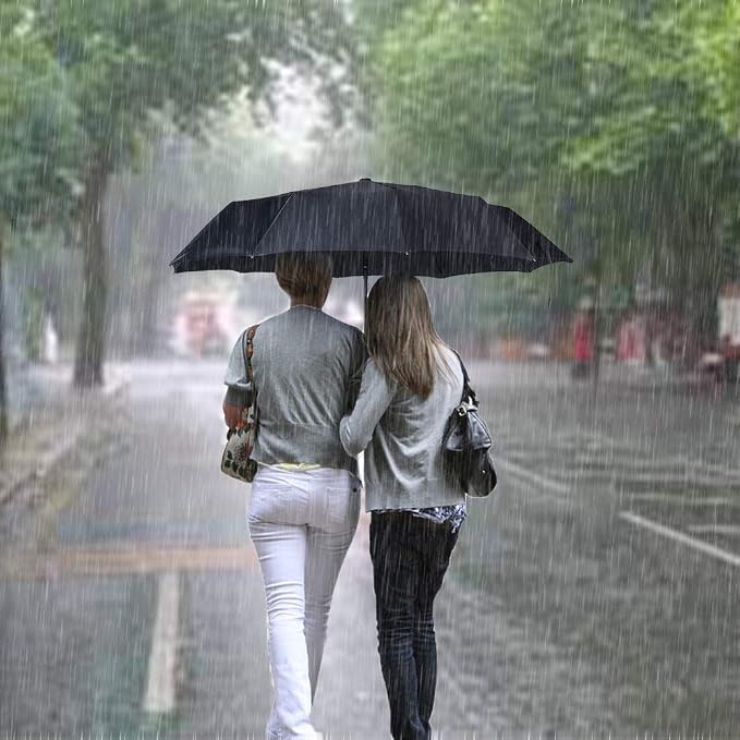 PFFY 2 Packs Travel Umbrella Windproof Auto Open & Close Collapsible Folding - Image 7