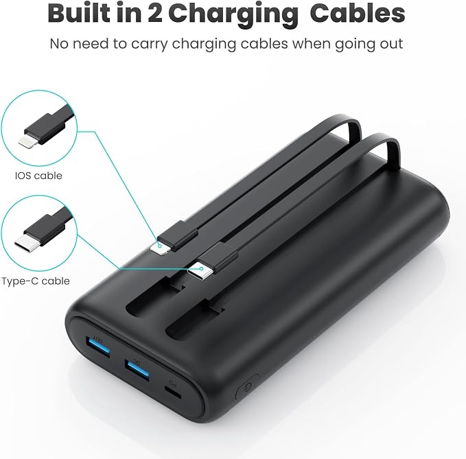Portable Charger Power Bank 40, 800mAh 25W Fast Charging USB C Portable Charger - Image 3