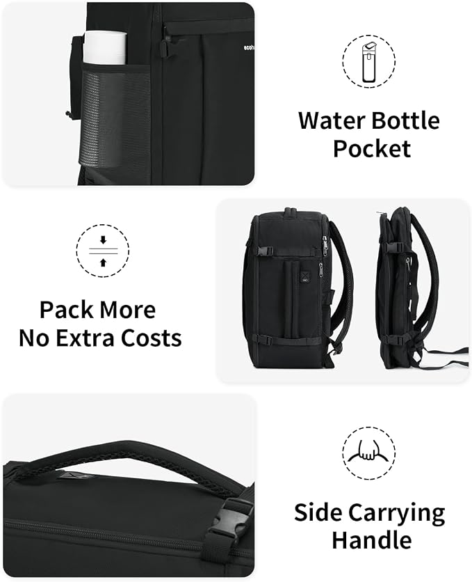 ECOHUB Travel Backpack for Men Women, Carry on Backpack - Image 6