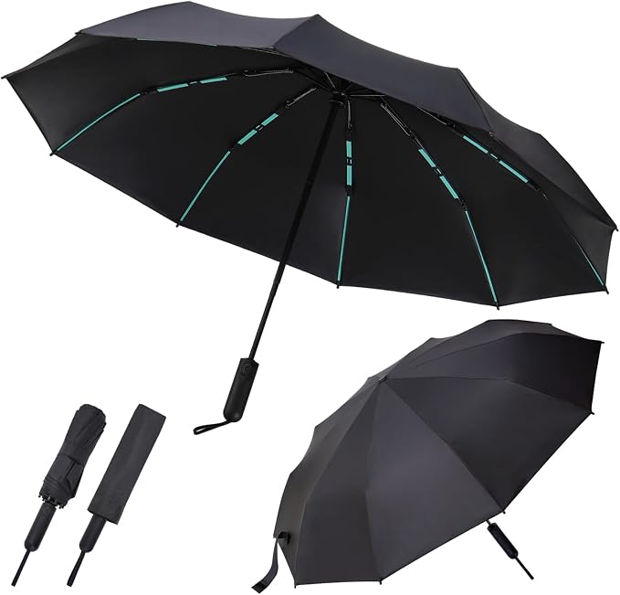 Folding Umbrella Anti-UV Compact Durable Folding Umbrella Auto Open Close by Leznazik
