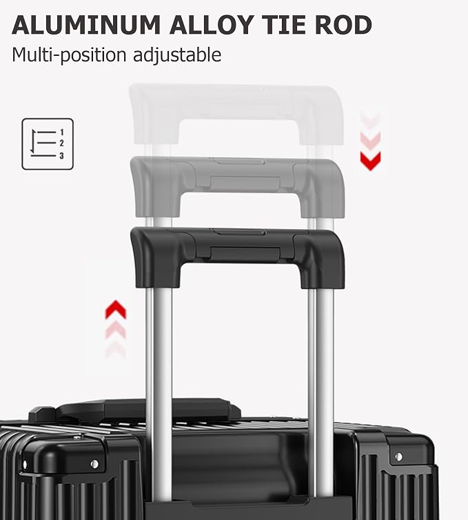 feilario 29in Super Large Captain Aluminum Frame Hardside Spinner Wheels Luggage - Image 5