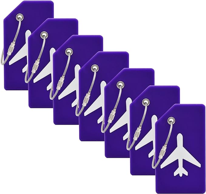7 Pack Silicone Luggage Tag Baggage Handbag Travel Suitcase Tags by MODENGKONGJIAN
