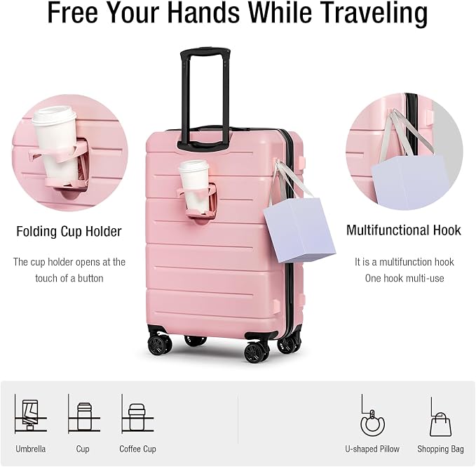 KYME Luggage Sets 2 Piece Hardshell 22"/26" Suitcase - Image 2